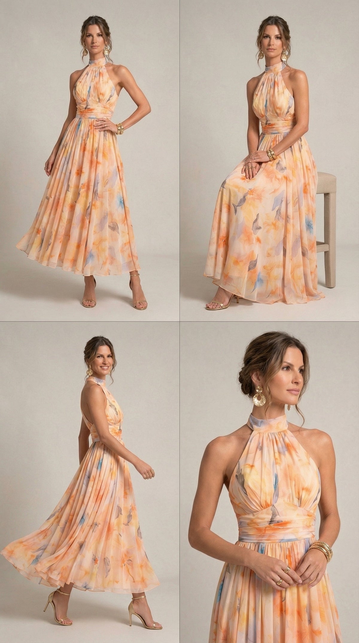 Vestido Largo Estampado