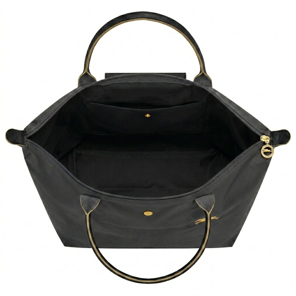 Bolso Grande Premium - Negro y Dorado