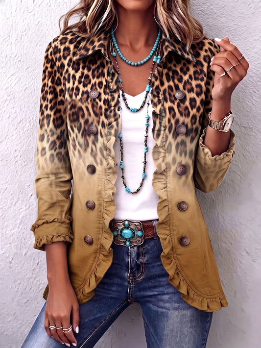 Paloma | Americana de Leopardo Degradado Ocre