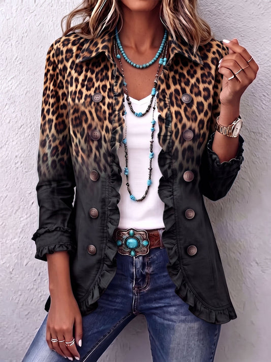Patricia | Americana de Leopardo Degradado Antracita