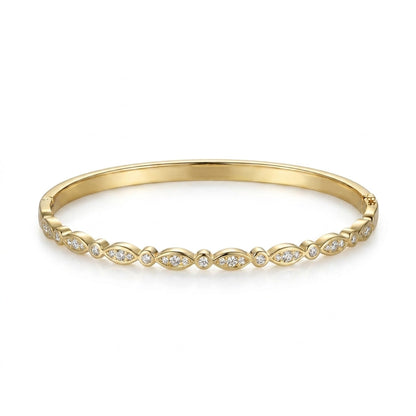 Pulsera elegante en oro con circonita