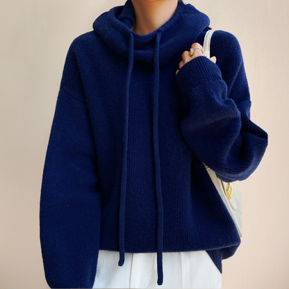 Leticia  | Jersey de cuello alto de lana merino